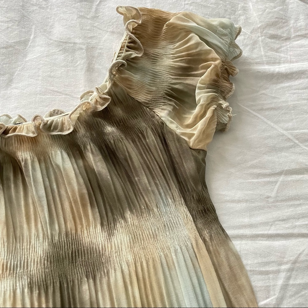 Y2K • Earthy Chiffon Top - Picture 2 of 9